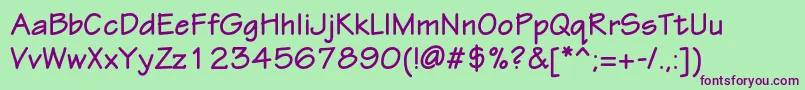 EskiztwocBold Font – Purple Fonts on Green Background