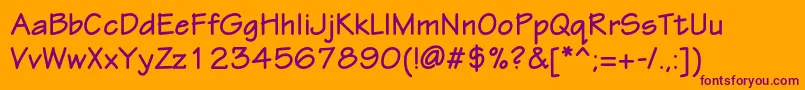 EskiztwocBold Font – Purple Fonts on Orange Background