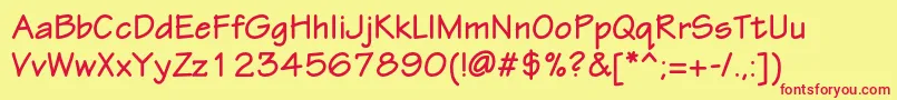 EskiztwocBold Font – Red Fonts on Yellow Background