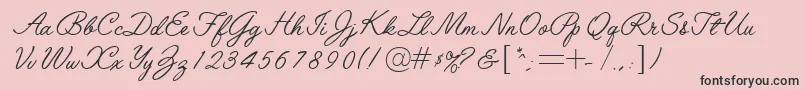 Police LeytonstoneRegularDb – polices noires sur fond rose