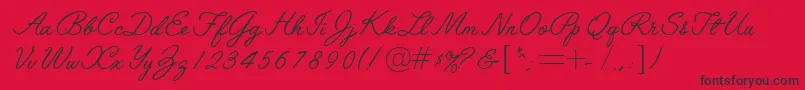 LeytonstoneRegularDb Font – Black Fonts on Red Background