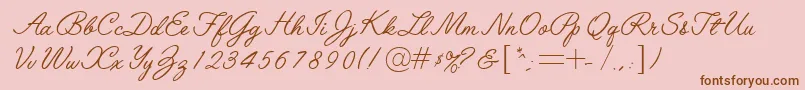 Police LeytonstoneRegularDb – polices brunes sur fond rose