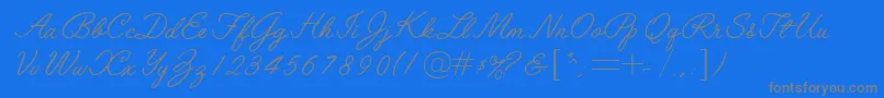 LeytonstoneRegularDb-Schriftart – Graue Schriften auf blauem Hintergrund