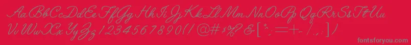 LeytonstoneRegularDb Font – Gray Fonts on Red Background