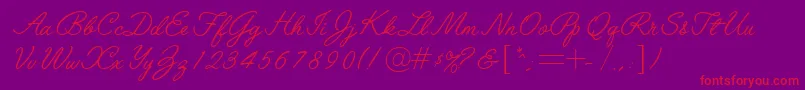 fuente LeytonstoneRegularDb – Fuentes Rojas Sobre Fondo Morado