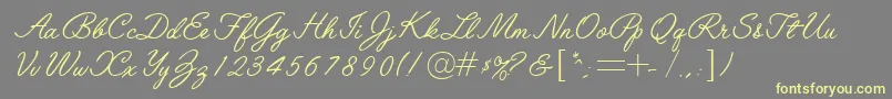 LeytonstoneRegularDb Font – Yellow Fonts on Gray Background