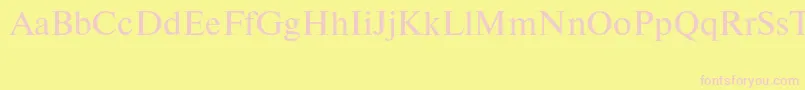 Newtonctt Font – Pink Fonts on Yellow Background