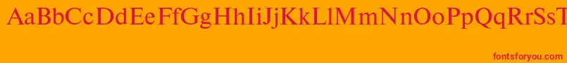 フォントNewtonctt – オレンジの背景に赤い文字