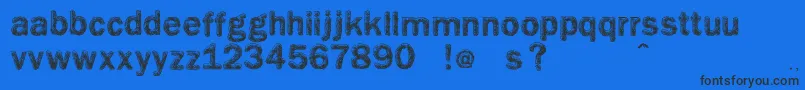 Шрифт Vtksgiz – чёрные шрифты на синем фоне
