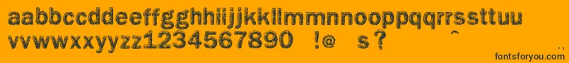 Vtksgiz Font – Black Fonts on Orange Background