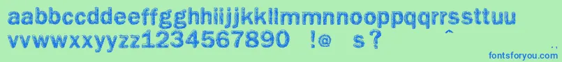 Vtksgiz Font – Blue Fonts on Green Background