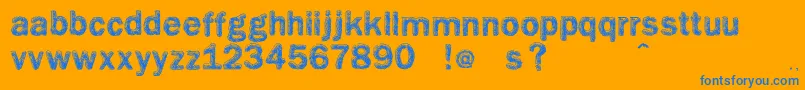 Vtksgiz Font – Blue Fonts on Orange Background