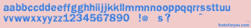 Vtksgiz Font – Blue Fonts on Pink Background