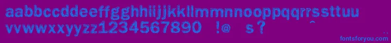 Vtksgiz-fontti – siniset fontit violetilla taustalla