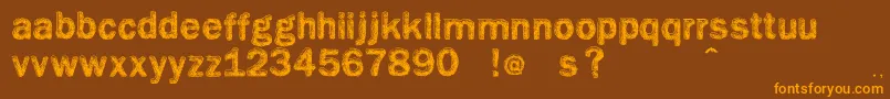 Vtksgiz Font – Orange Fonts on Brown Background