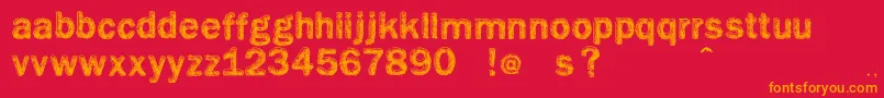 Vtksgiz Font – Orange Fonts on Red Background