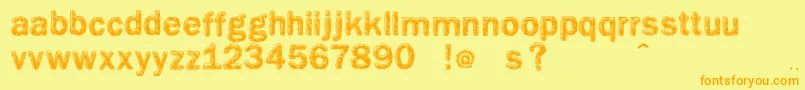 Vtksgiz Font – Orange Fonts on Yellow Background