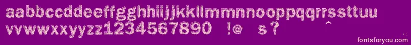 Vtksgiz Font – Pink Fonts on Purple Background