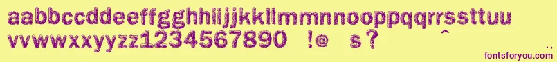 Vtksgiz Font – Purple Fonts on Yellow Background