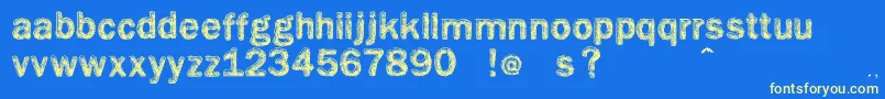 Vtksgiz Font – Yellow Fonts on Blue Background