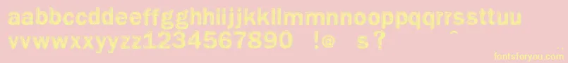 Vtksgiz Font – Yellow Fonts on Pink Background