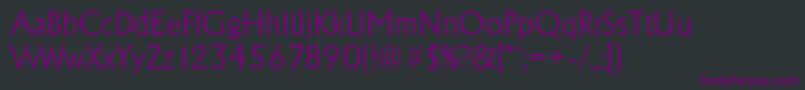 フォントAdelonserialLightRegular – 黒い背景に紫のフォント