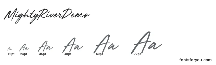 MightyRiverDemo Font Sizes