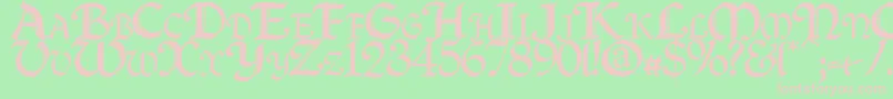 Quillcapitals Font – Pink Fonts on Green Background