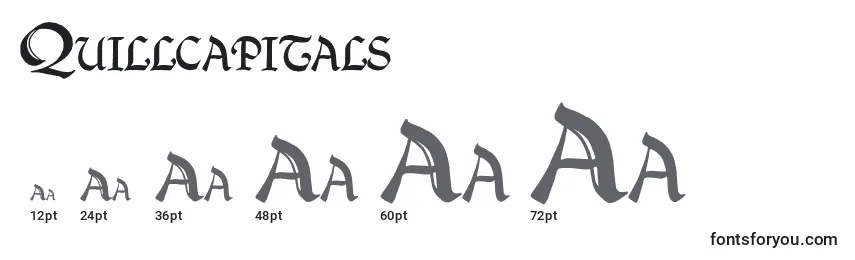 Размеры шрифта Quillcapitals