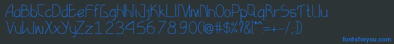 EksotikaRegular Font – Blue Fonts on Black Background
