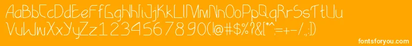 EksotikaRegular Font – White Fonts on Orange Background