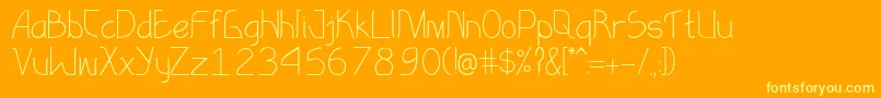 EksotikaRegular Font – Yellow Fonts on Orange Background
