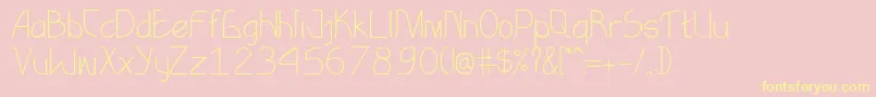EksotikaRegular Font – Yellow Fonts on Pink Background