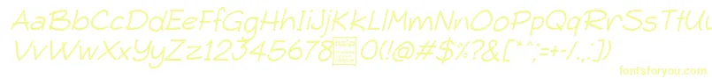 TypoComicaLightItalicDemo Font – Yellow Fonts