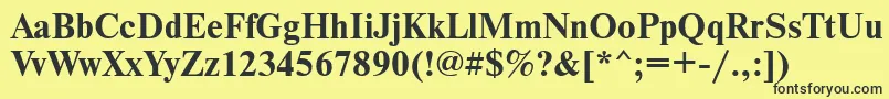 NewtoncfttBold Font – Black Fonts on Yellow Background