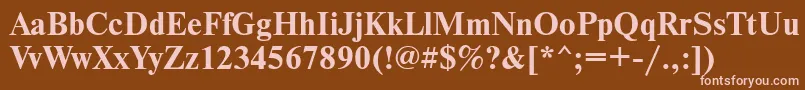 NewtoncfttBold Font – Pink Fonts on Brown Background