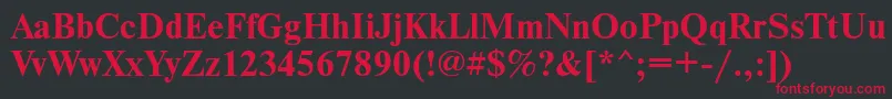 NewtoncfttBold Font – Red Fonts on Black Background