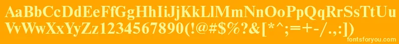 NewtoncfttBold Font – Yellow Fonts on Orange Background