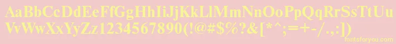 NewtoncfttBold Font – Yellow Fonts on Pink Background
