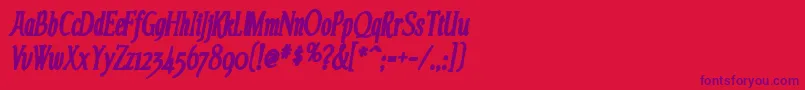 フォントEcheloninkItalic – 赤い背景に紫のフォント