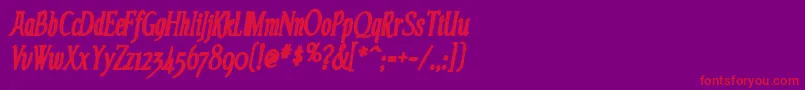 EcheloninkItalic Font – Red Fonts on Purple Background