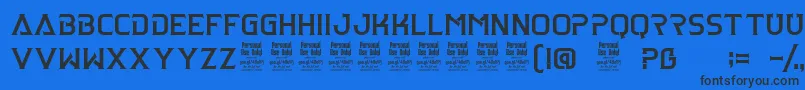 ClarraphPersonalUse Font – Black Fonts on Blue Background