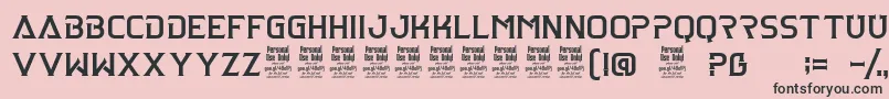 ClarraphPersonalUse Font – Black Fonts on Pink Background