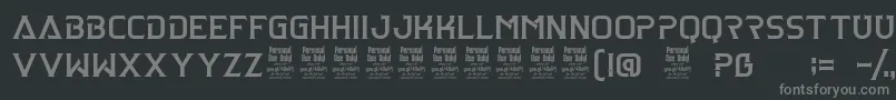 ClarraphPersonalUse Font – Gray Fonts on Black Background