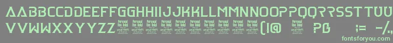 ClarraphPersonalUse Font – Green Fonts on Gray Background