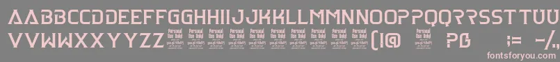 ClarraphPersonalUse Font – Pink Fonts on Gray Background