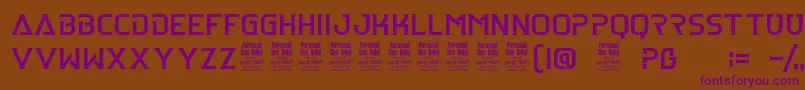 ClarraphPersonalUse Font – Purple Fonts on Brown Background