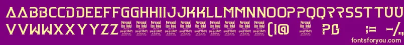 ClarraphPersonalUse Font – Yellow Fonts on Purple Background