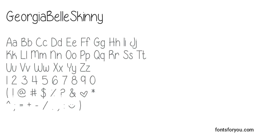 Шрифт GeorgiaBelleSkinny – алфавит, цифры, специальные символы