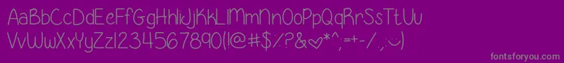 GeorgiaBelleSkinny Font – Gray Fonts on Purple Background
